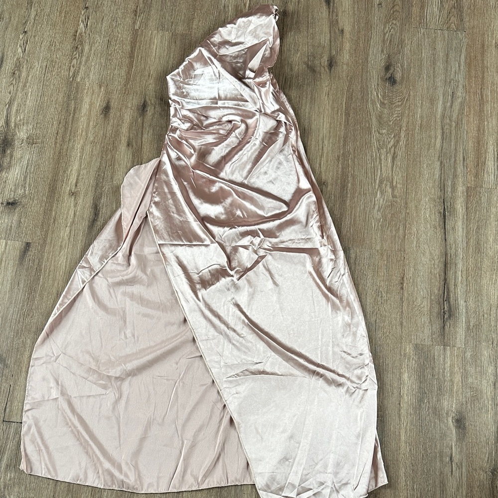 Champagne Satin Gown - Picture 5 of 7